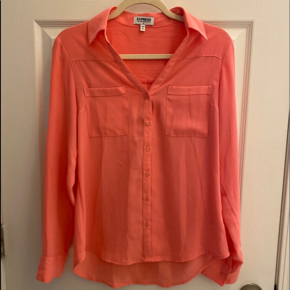 Express “The Portofino Shirt” Long Sleeve Blouse